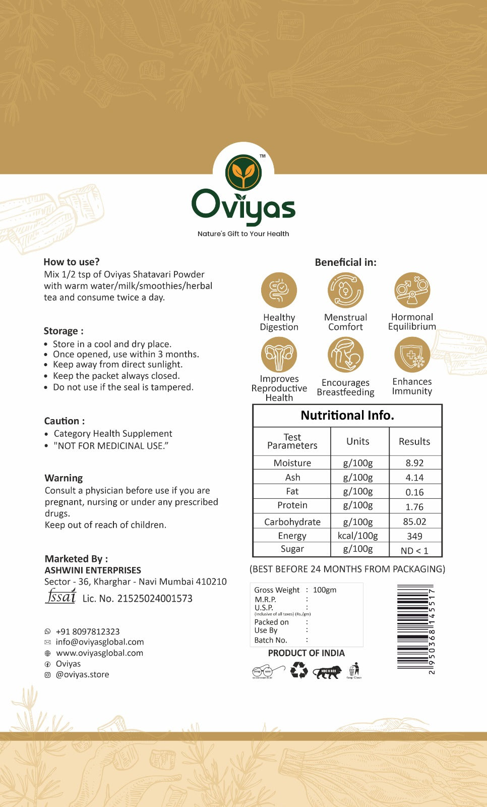 Shatavari Powder 100 gm